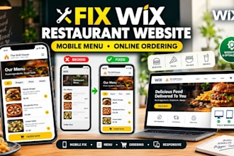 fix wix restaurant menu mobile broken layout online ordering