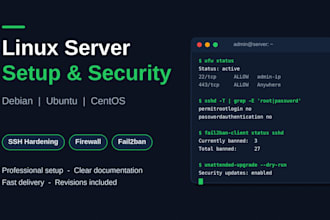 install and secure your linux server debian, ubuntu, centos
