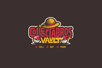 make pokemon one piece cool logo for a tcg vending business