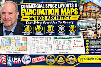 design commercial office layouts and emergency evacuation plans
