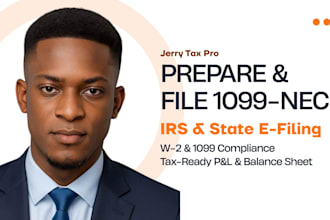 prepare and file 1099 nec forms and year end business financials