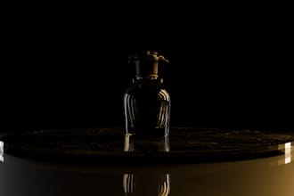 create photorealistic 3d cosmetic renders and luxury perfume packaging