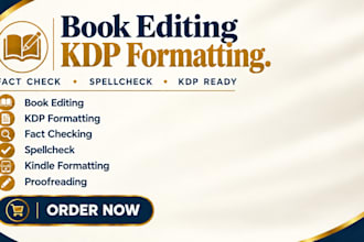 book editing fact spellcheck non fiction kindle ebook amazon kdp book formatting