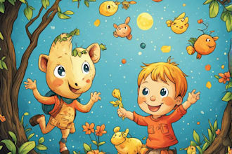 draw children story book illustration and cover