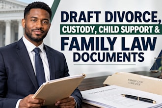 draft divorce petitions, custody motions and family court legal documents