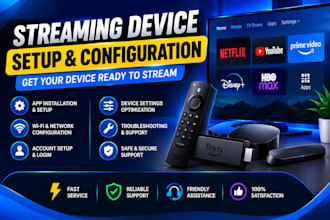 set up and configure your fire TV and streaming device professionally
