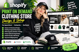 design shopify print on demand clothing store design apparel store