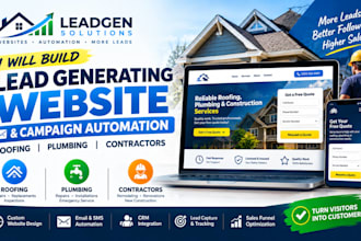 build lead generating website campaign automation roofing plumbing contractors