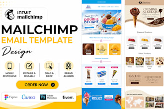 design responsive mailchimp email template or mailchimp newsletter