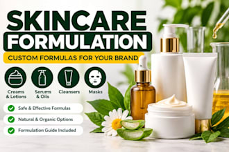 formulate skincare, serum, cream, lotion, and cosmetic product