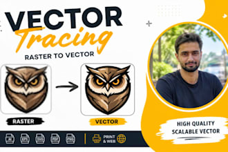 expert vector tracing and raster to vector conversion for print and web