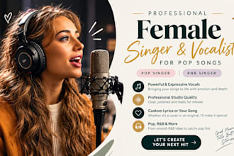 be female singer and vocalist for pop song female pop singer female rnb singer