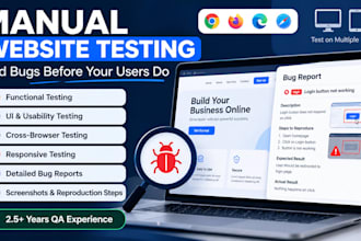 manually test your website and report bugs