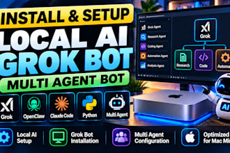 install setup local ai grok bot multi agent bot openclaw mac mini claude code