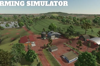create a custom realistic farming simulator 25 map with farm fields