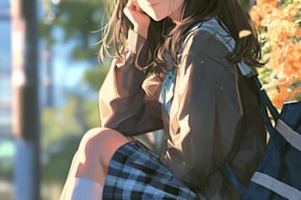 draw anime character illustration