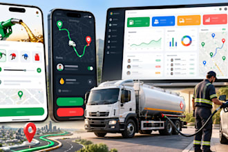 develop fuel delivery app, gas delivery app with gps tracking and driver app