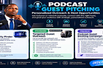 get targeted podcast guest pitching, personalized outreach