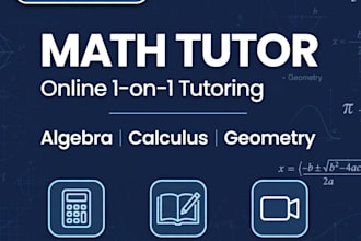 be your online maths tutor for algebra calculus and geometry