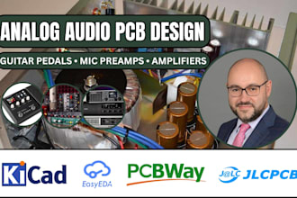 design analog audio pcbs for guitar pedals, mic preamps and amplifiers