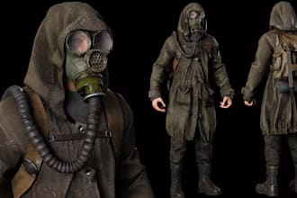 design custom 3d game characters with realistic models and character rigging