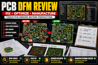 review and fix your pcb for dfm manufacturing and assembly