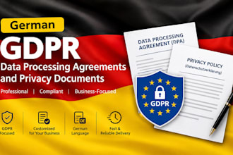 prepare german gdpr data processing agreement, privacy document