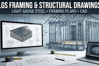 design lgs framing, light gauge steel framing plans, structural drawing