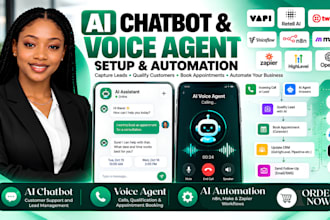 build ai chatbot, ai voice agents voice flow zapier n8n make ai agent automation