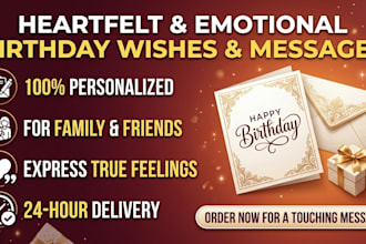 write heartfelt emotional birthday wishes and messages