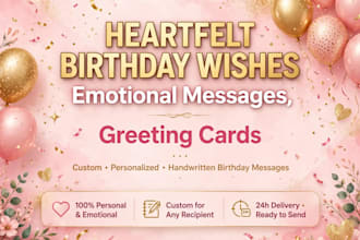 writer heartfelt emotional birthday wishes and message