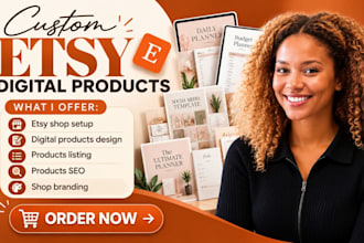 design etsy digital products etsy shop setup with digital product, etsy shop seo