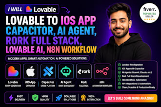lovable to ios app capacitor,ai agent, rork full stack, lovable ai ,n8n workflow