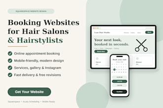 design sqaurespace hair salon website hairstylist appointment booking website