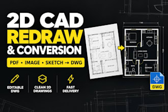 convert pdf floor plan to autocad dwg and redraw blueprint cad conversion