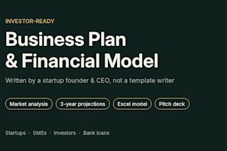 write a vc ready business plan and financial model