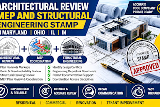 architectural review mep and structural engineering stamp in maryland ohio il in