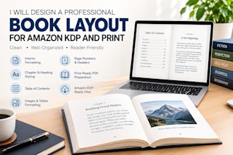design a professional book layout for amazon KDP and print