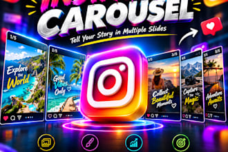 design viral instagram carousel posts and linkedin carousel