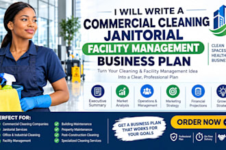 write a commercial cleaning janitorial facility management business plan