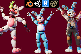 port, create, and modify custom fnaf model, sfm model, gmod character, mmd, tf2