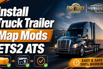 install truck, trailer and map mods for ets2 and ats