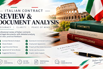 review italian contracts and provide professional document analysis