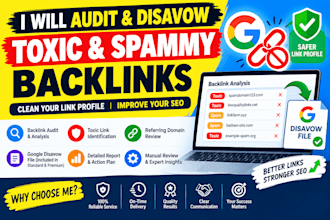 disavow bad toxic backlinks and clean your link