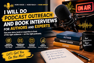 do podcast outreach and book interviews for authors and experts