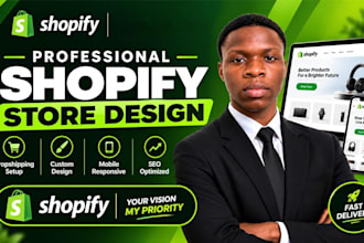 do shopify website, shopify store design redesign dropshopping as expert