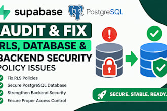 audit fix supabase rls, postgresql database, backend security policy issues