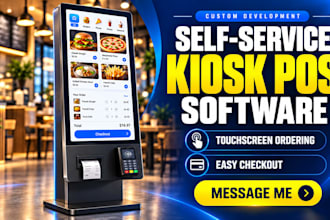 develop self service kiosk pos software and touchscreen ordering app