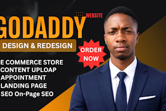 design godaddy website, redesign godaddy website, godaddy SEO and builder