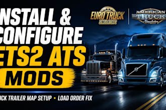 install and configure ets2 and ats mods professionally